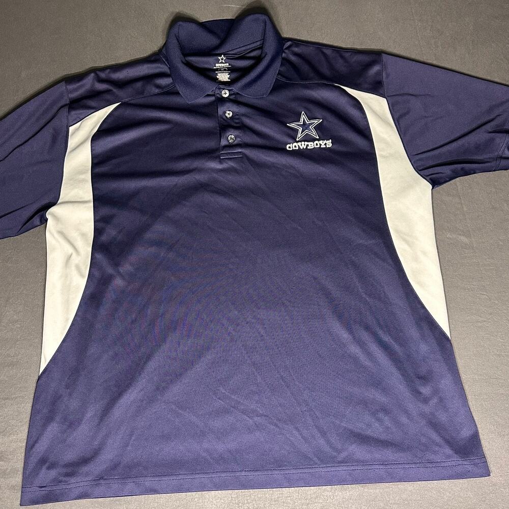 Dallas Cowboys Polo Shirt Men's XL Short Sleeve NFL Authentic Apparel Polyester